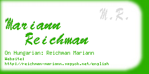 mariann reichman business card